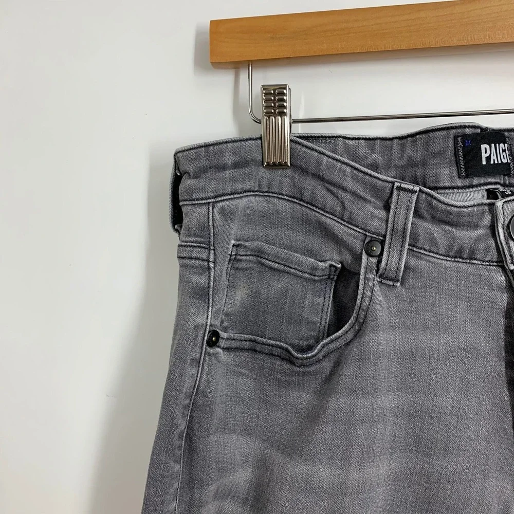 PAIGE Federal Men's 32 Gray Straight Leg Stretch‎ Jeans Made in USA